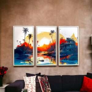 3 Pice Abstract art work