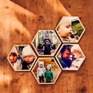 Hexagon Frame set of 5 piece